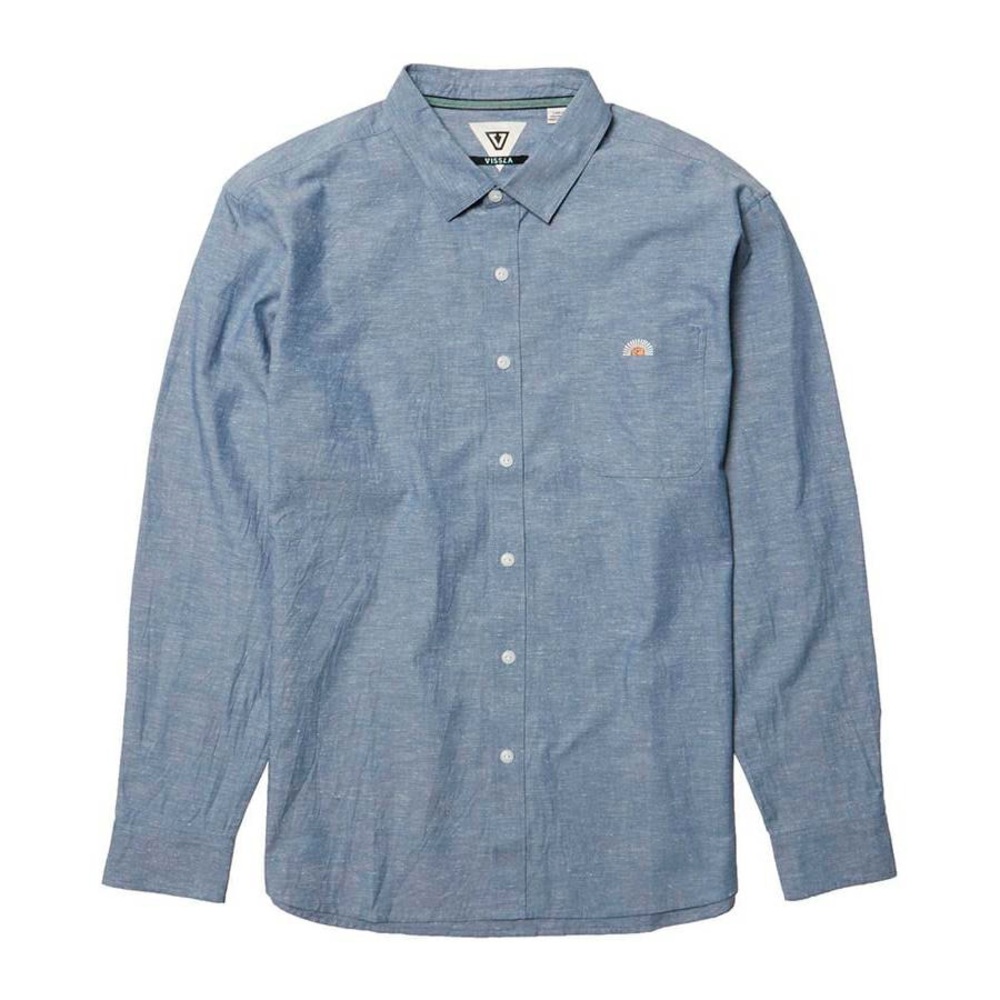 Vissla Blue Men's button up Shirt - size small